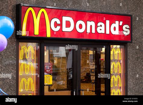 Mcdonalds Entrance Stock Photo Alamy