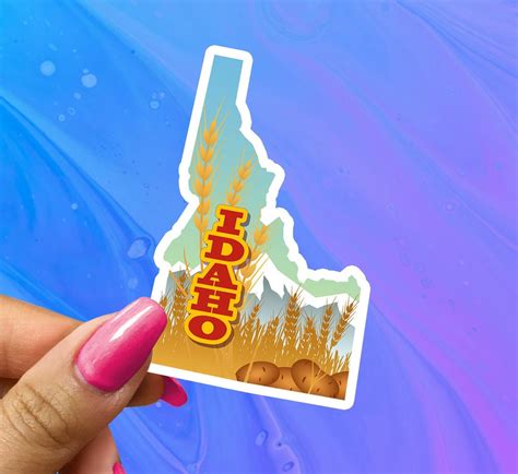 Idaho State Sticker Idaho Decal State Laptop Stickers Waterproof Vinyl Stickers Aesthetic