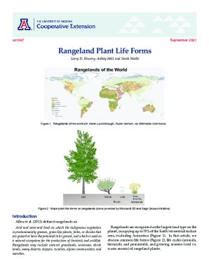 Fillable Online Extension Arizona Rangeland Plant Life Forms