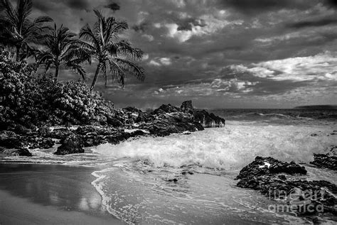 Secret Beach In Bw Photograph By Ken Andersen