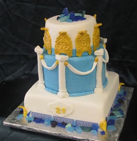 Greek Themed Birthday Cake - CakeCentral.com