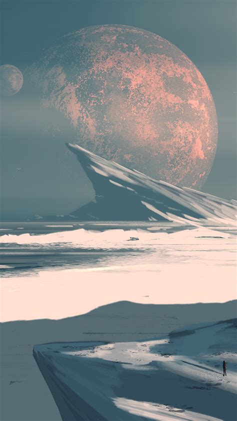 2160x3840 Moon Ocean Digital Art Sony Xperia X,XZ,Z5 Premium ,HD 4k ...