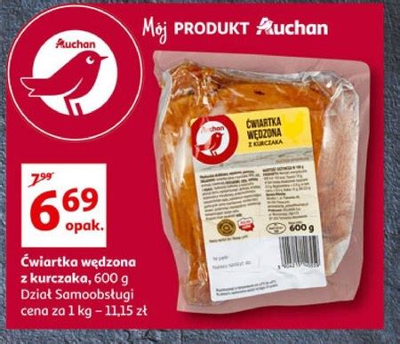 Ćwiartka z kurczaka Auchan 16 TANIEJ promocja Auchan Supermarket