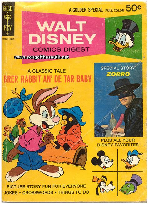 Song Of The South Memorabilia Walt Disney Comics Digest