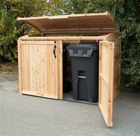 20 Recommendations Attractive Outdoor Trash Can Storage From Wood Small Garden Storage Trash