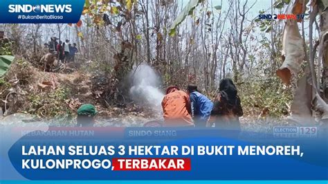 Lahan Seluas 3 Hektar Di Bukit Menoreh Kulonprogo Terbakar YouTube