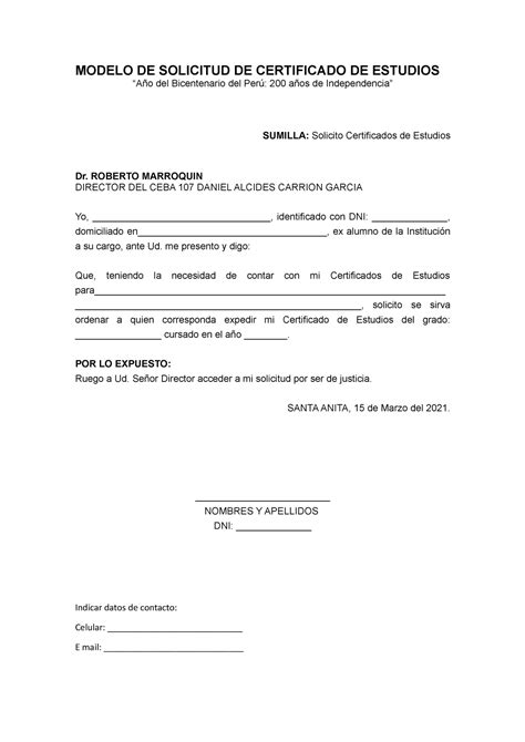 Carta De Solicitud De Certificado De Estudios Universitarios Porn Sex