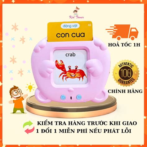 Máy Đọc Thẻ Tiếng anh flashcard song ngữ Anh Việt 510 từ vựng 3 chế độ