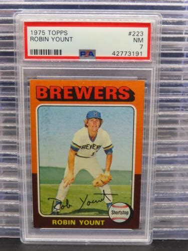 Topps Robin Yount Rookie Rc Psa Milwaukee Brewers Ebay