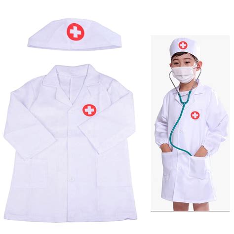 Children Nurse Doctor Role Play Costume Dress-Up Cosplay for Career ...