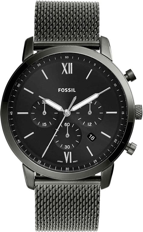 Amazon Fossil Men S Neutra Quartz Stainless Steel Mesh Chronograph