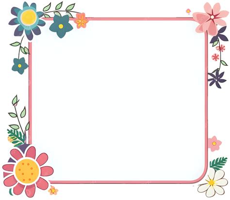 Cuadro De Texto De Estilo Plano De Flores Lindas De Dibujos Animados Png Dibujos Dibujos