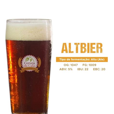 Cerveja da Casa Kit de Insumos Cerveja Artesanal Altbier Opções de 10