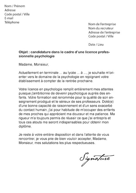 Lettre De Motivation Stage Master 1 Psychologie Laboite Cv Fr