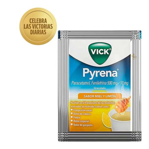 Vick Pyrena Granulado Antigripal Sabor Miel Y Limón Bodega Aurrera