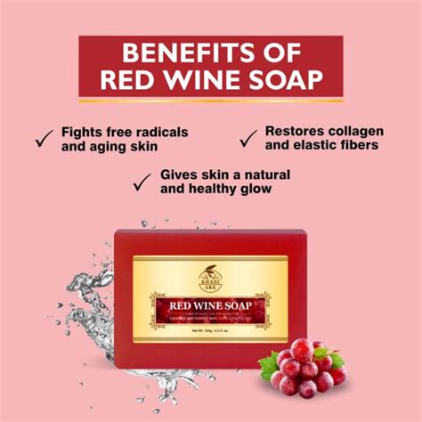 KA Khadi Ark Herbal Natural Handmade Red Wine Bath Soap 125 Gm Pack Of