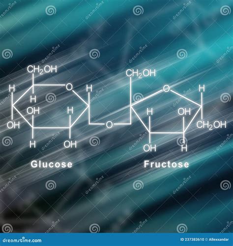 Sucrose Structural Chemical Formula Stock Illustration - Illustration ...