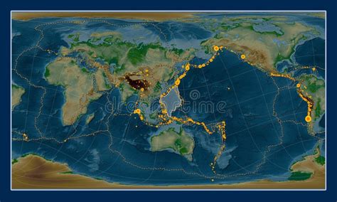 Philippine Sea Tectonic Plate Physical Patterson Cylindrical O Stock