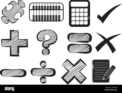 Doodle Design Of The Different Math Operations Stock Vector Image Art