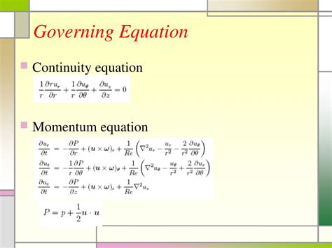 Ppt Numerical Simulation Of N S Equations In Cylindrical Coordinate