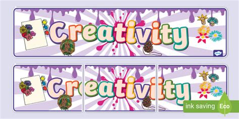 NEW Creativity Display Banner Hecho Por Educadores