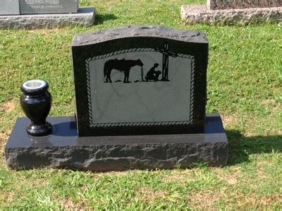 Praying Cowboy Upright Monument - Clyde Partin Monument Company