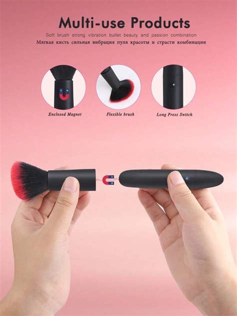 Makeup Brush Design Vagina Massager Wand Vibrator Sex Toys For Female