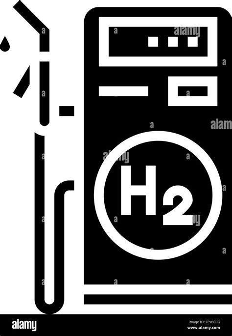 Station Hydrogen Glyph Icon Vector Illustration Stock Vector Image And Art Alamy