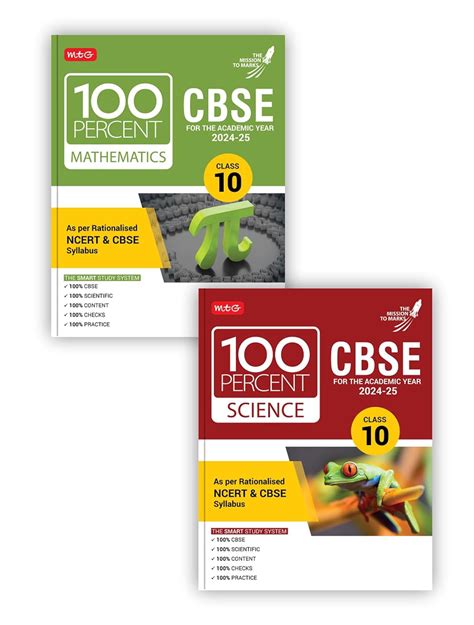 Mtg 100 Percent Mathematics And Science For Class 10 Cbse Board Exam 2024 25 Set Of 2 Books