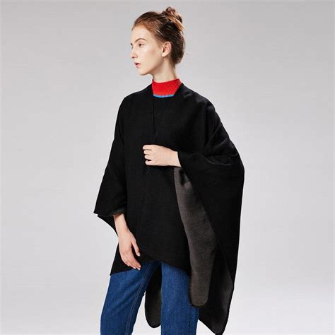 Poncho Noir Femme Univers Du Poncho