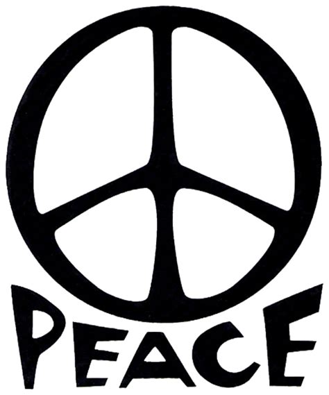 Peace Sign With The Word Peace Vinyl Cut Out Sticker Peace Resource Project