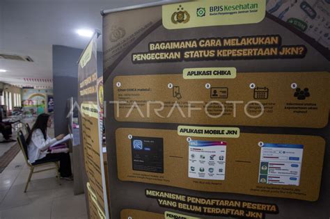 Uji Coba BPJS Kesehatan Sebagai Syarat Penerbitan SKCK ANTARA Foto