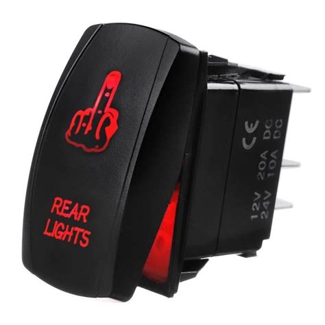 Interrupteur Bascule Barre De Lumi Re De Travail Led Rouge Type E