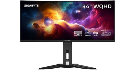 Gigabyte 34 WQHD OLED 240 Hz Ultrawide Curved Gaming MO34WQC2