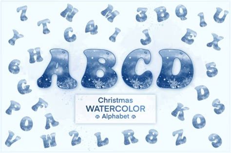 Christmas Watercolor Alphabet Letters Graphic by Crafty Corner ...