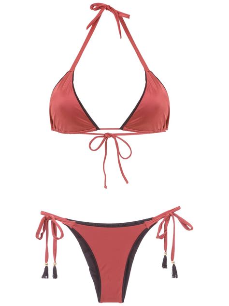 Brigitte Triangle Top Bikini Set Farfetch