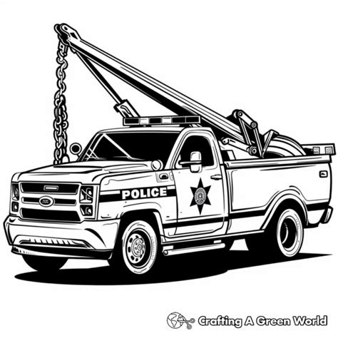 Police Truck Coloring Pages - Free & Printable!