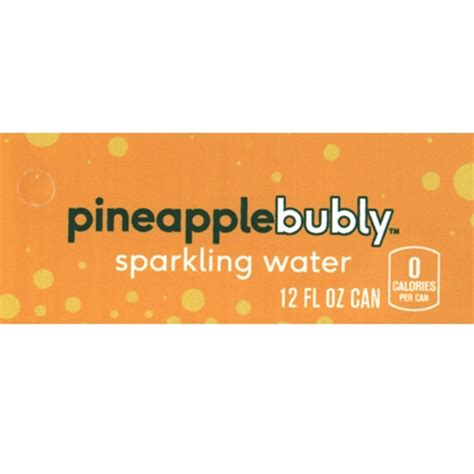 D And S Vending Inc Ds42bpi12 Bubly Sparkling Water Pineapple Label