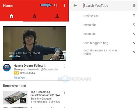 how to delete youtube search history on android