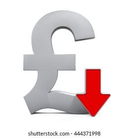 Great Britain Pound Symbol Red Arrow Stock Illustration 444371998 ...