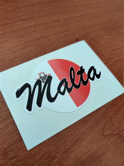 Malta Round Flag Sticker For Laptop Book Fridge Guitar Motorcycle