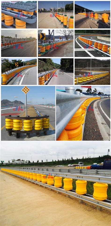 Q Q Eva Iso Standard Pu And Pvc Safety Roller Guardrail Crash