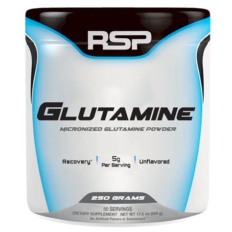 RSP Nutrition Glutamine Pure Micronized Glutamine Powder For Recovery