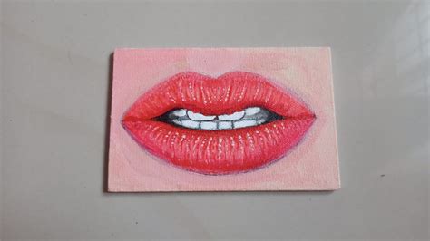 Acrylic Painting LIPS Inspired From Art Of John Magne Lisondra