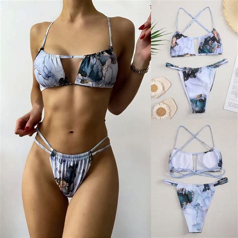 Vrouwen Bandeau Bandage Bikini Set Push Up Braziliaanse Badmode Badmode