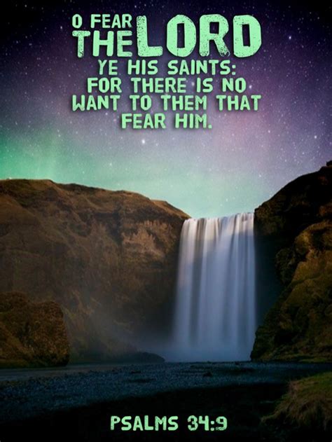 O Fear The Lord Ye His Saints For There Is No Want To Them That Fear