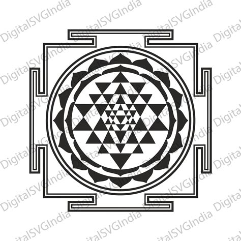 Shree Maha Mrityunjaya Yantra Svg Sacred Geometry Svg Chakra Etsy