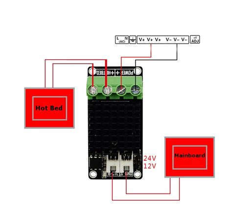 39g Mini Hot Bed Heatbed MOS High Power MOSFET Expansion Module With PWM Signal Wire For 3D