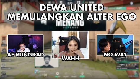 REAKSI STREAMER SAAT DEWA UNITED BERHASIL MENUMBANGKAN ALTER EGO YouTube