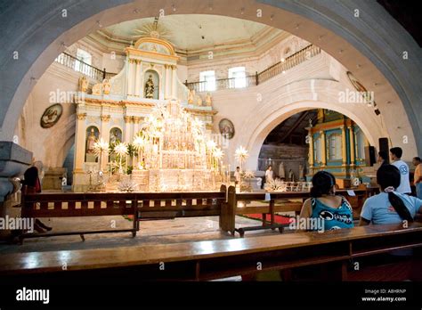 San Guillermo Parish Church, Bacolor Pampanga, Philippines Stock Photo ...